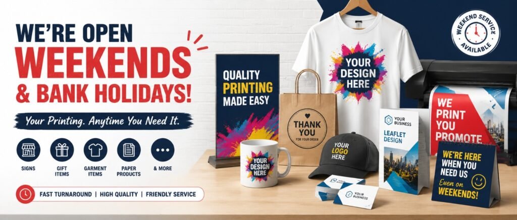 Weekend Printing Service Gateshead